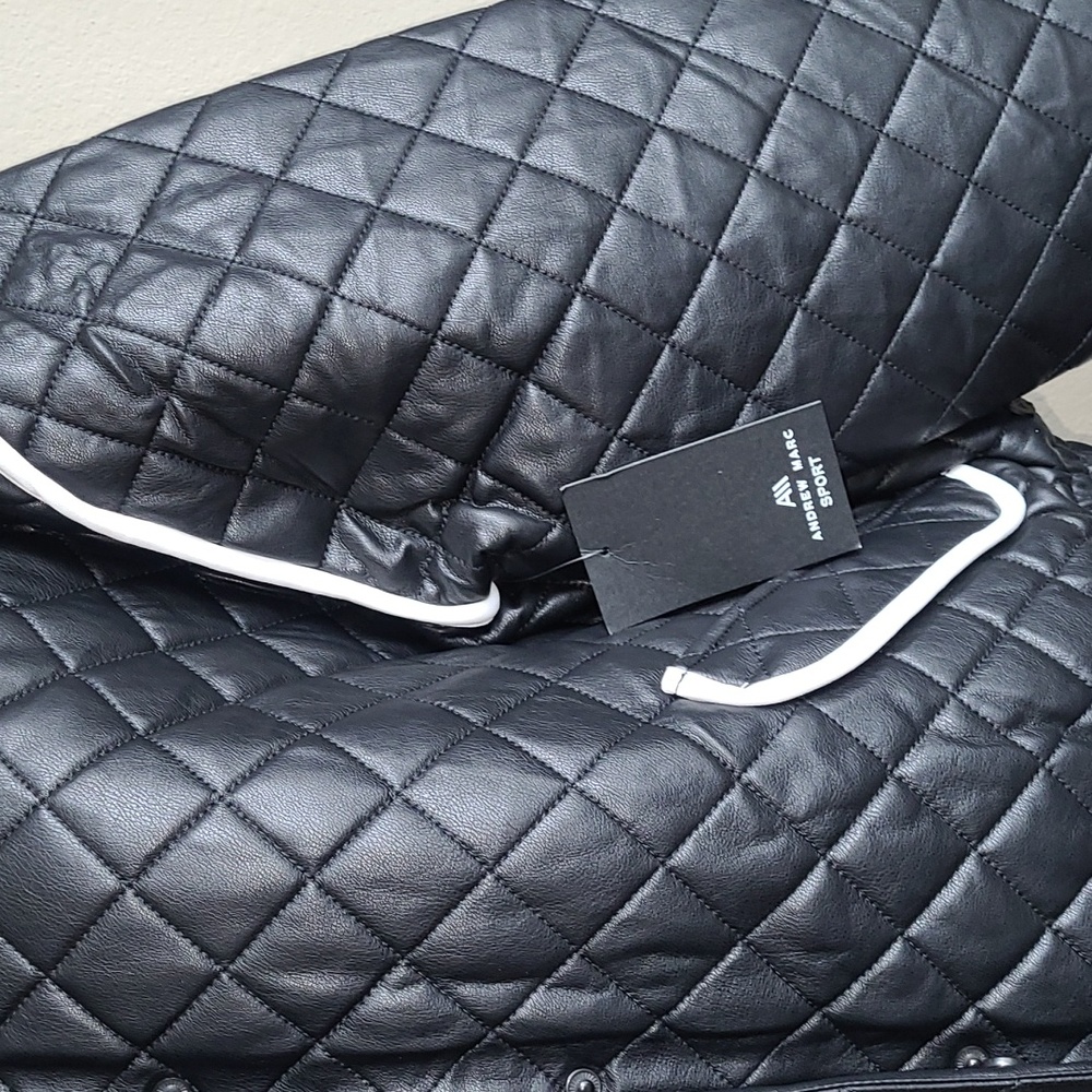 💕NWT Andrew Marc Sport Faux Leather Jacket💕 - Picture 4 of 12